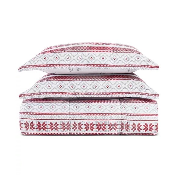 PEM AMERICA Holiday Fair Isle 2-Pc. Reversible Full/Queen Comforter Set bedding - Picture 6 of 9